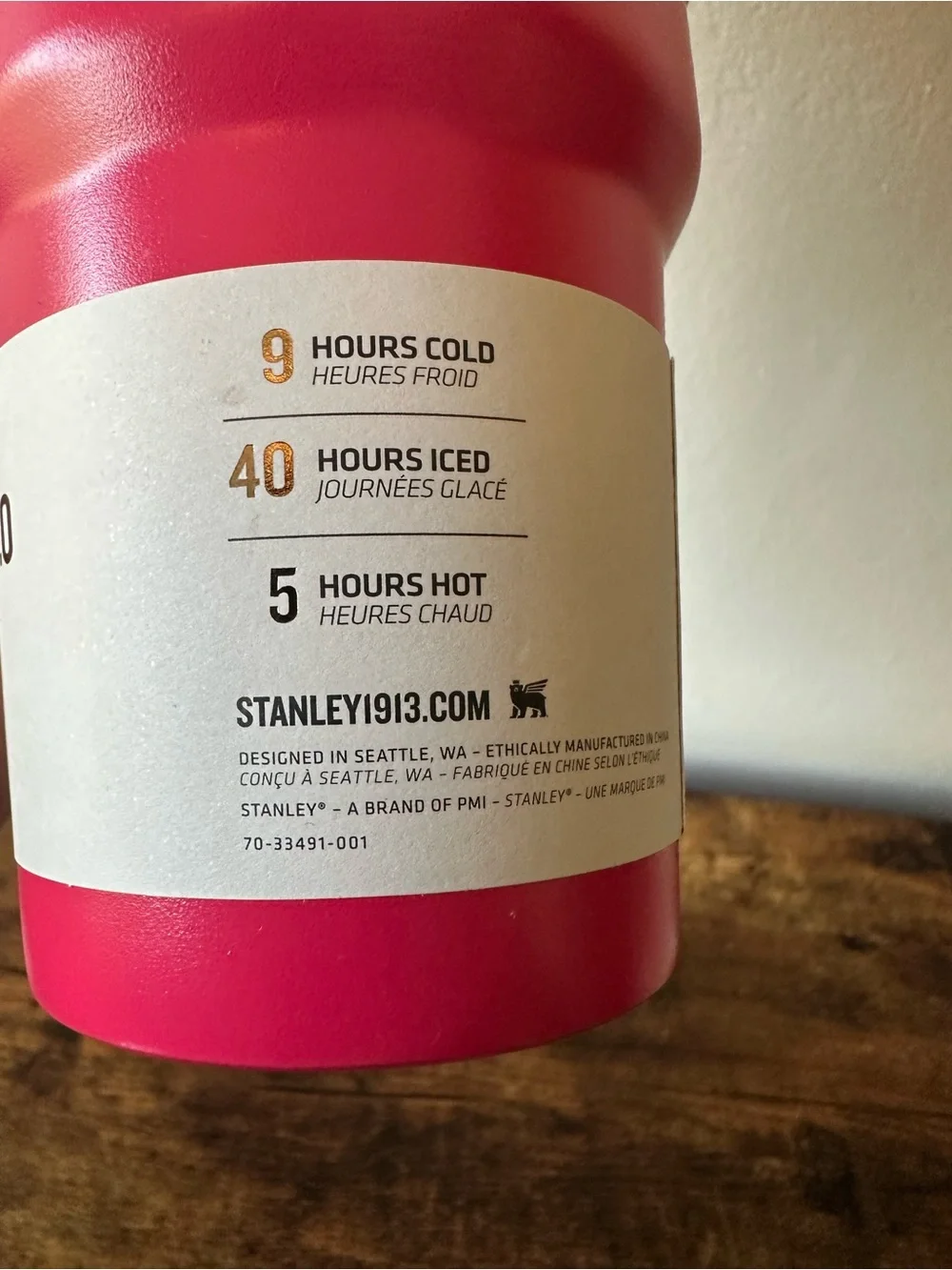 Stanley Retro Style Quencher H2.0 Tumbler Cup Lid & Straw Pink Orange 30oz NWT